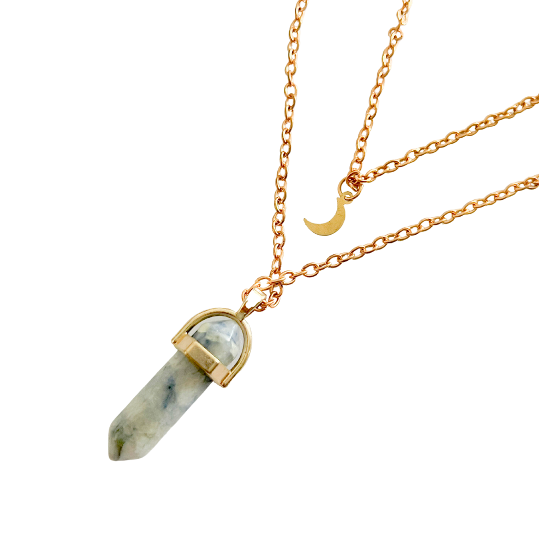 2 Layer Gemstone Necklace